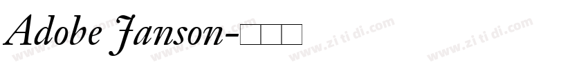 Adobe Janson字体转换